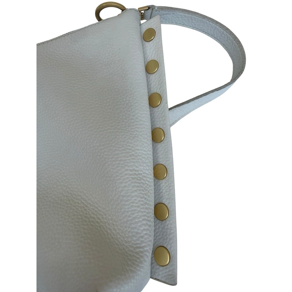 Hammitt Mr. G Large White Pebbled Leather Bag Gold Rivets Red Interior Rare - Picture 12 of 16